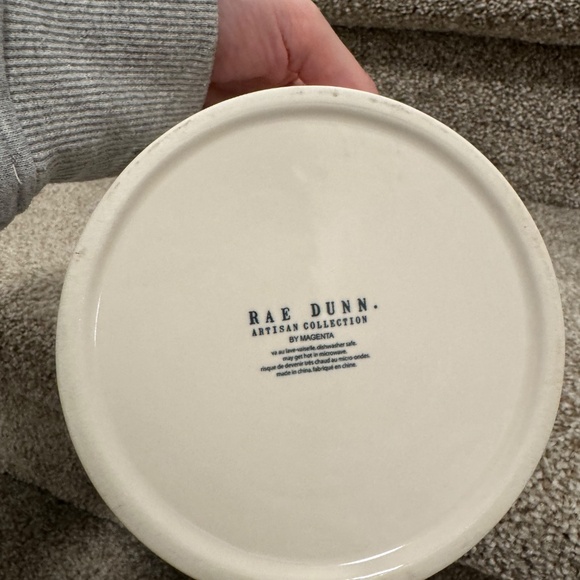 Rae Dunn by Magenta DEVOUR Pet Cat Dog Dish Bowl Blue Interior - Picture 2 of 8